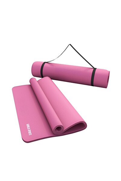 Gorilla Sports Saltea de yoga cu curea de transport 190 x 60/100 x 1,5 cm Roz...