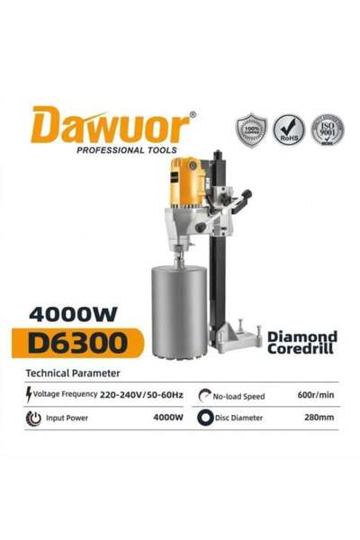 DAWUOR Core Drilling Machine 300 mm 3500 Watt DWR-D6300