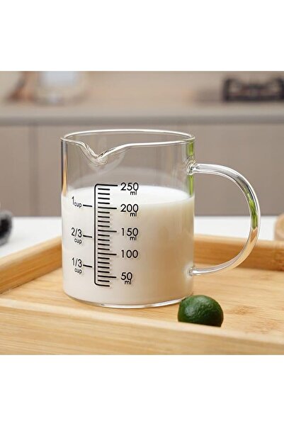 Generic 2pcs Glass Measuring Cups, Liquid Measuring Cups with V-Shaped Mouth,...