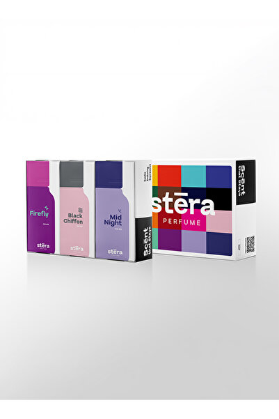 Stera MIDNIGHT ICONS Women's Perfume Set of 3 - FIREFLY + BLACK CHIFFON + MID...