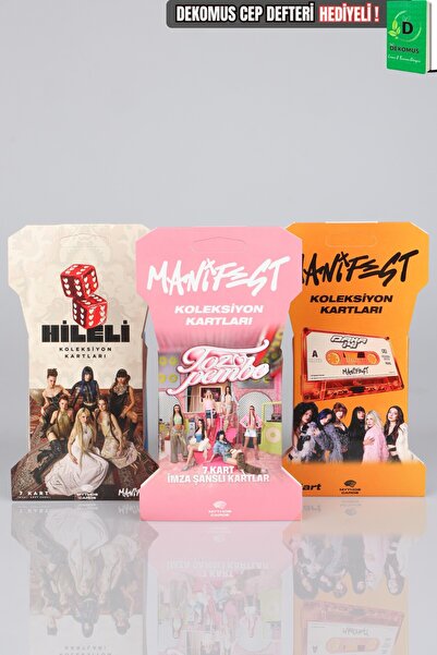 MANİFEST Lisanslı Kart Seti Toz Pembe & Hileli & Daha İyi Dekomus Cep Defteri...
