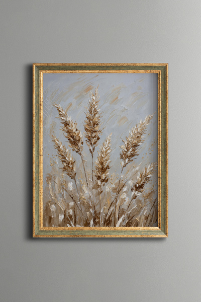 epiqart Golden Ornamental Herbs - Vintage Patterned Painting - Fine Model
