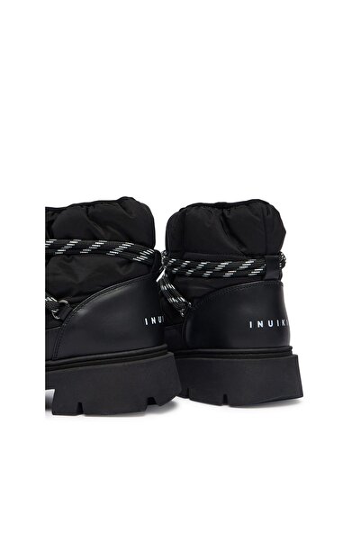 INUIKII Ghete de zăpadă de damă negre, stil biker, tip puffer 1002.00