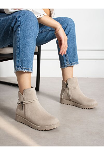 ALEMDAR AYAKKABI Γυναικείες Ορθοπεδικές Μπότες VELOCE Cream Suede