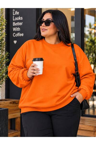 HELLO ROMA 3 Yarn Combed Cotton Plus Size Unisex Sweatshirt Vp2