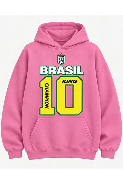 HAI COLLECTİON 3 Thread Football Graphic Printed Oversize Hoodie – Hooded wit...