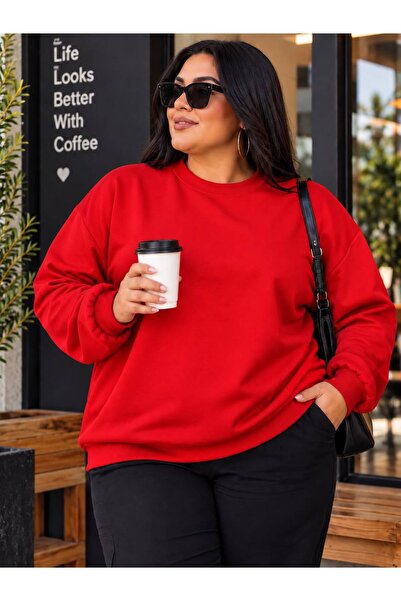 HELLO ROMA 3 Yarn Combed Cotton Plus Size Unisex Sweatshirt Vp2