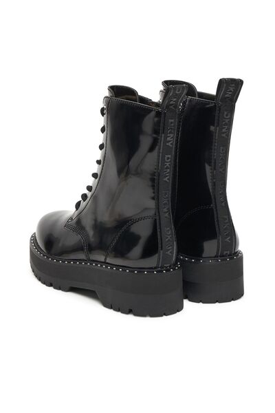 Dkny Botine de damă negre cu ținte Batu, cu șireturi K