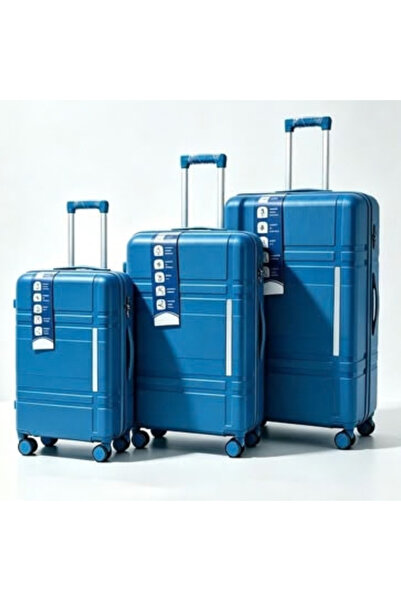 OEM Set 3 Valize Calatorie Polipropilena (PP), Roti Duble Detasabile, Maner T...