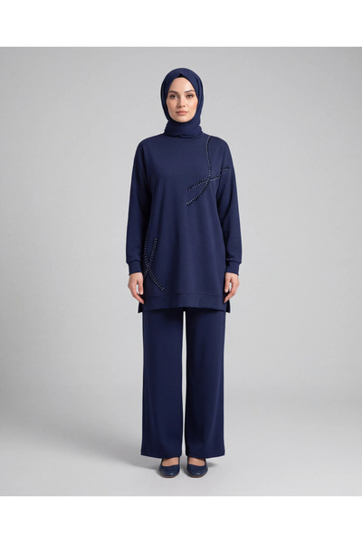 BURRASCA Stone-Embellished Soft Textured Flexible Premium Suit