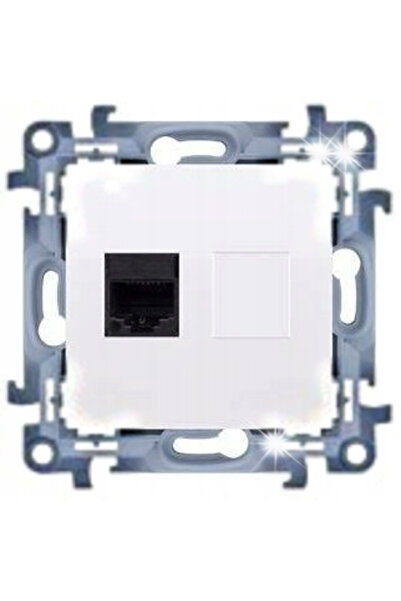 Kontakt-Simon Priză de calculator RJ45 cat.6 ecranată SIMON 10 C61E.01/11 ALB