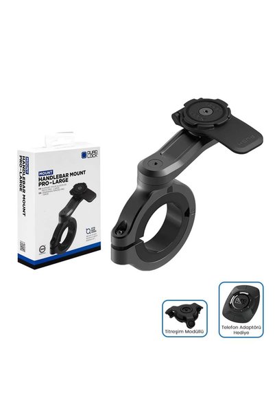 Quad Lock Quadlock Motosiklet Scooter Gidon Bağlantılı Pro Large Telefon Tutucu Seti