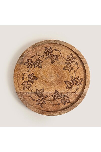 Chakra Fia Ahşap Sunum Tabağı 30x30x2.5cm Natural