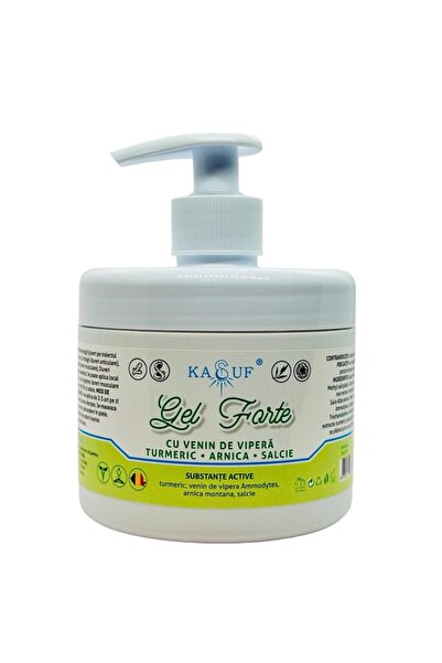 kasuf Gel Forte cu Venin de Vipera, Turmeric, Arnica, Salcie 500 ml