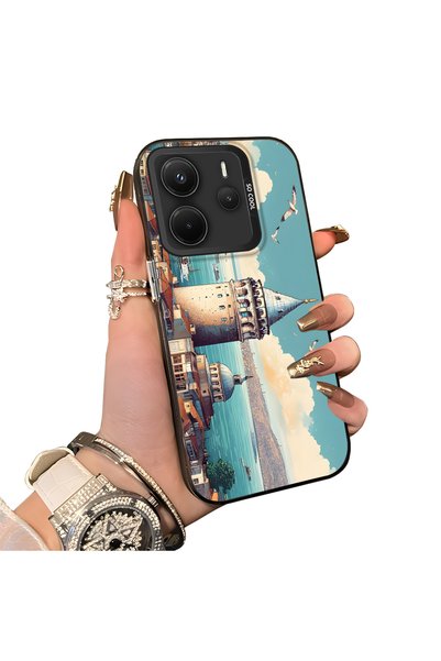 Hontinga حافظة هاتف من السيليكون متوافقة مع Redmi Note 14 4G، غطاء خلفي صلب ب...