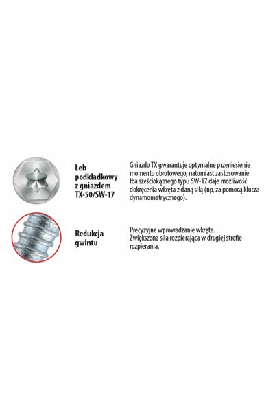 Klimas Wkret-Met Cuie pentru șuruburi Klimas KPR-FAST 12x180mm pentru cadru, ...