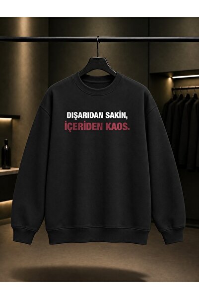 fame-stoned Unisex 100% Cotton Sweatshirt with the Text'Outside Calm, Inside ...