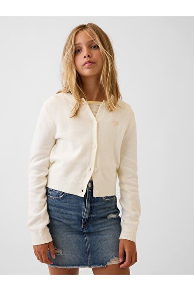 GAP Kız Çocuk Krem CashSoft Relaxed Hırka