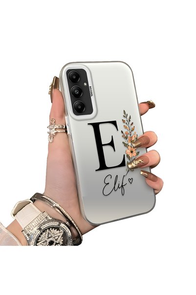 Hontinga Samsung Galaxy M14 Compatible Silicone Edge Hard Back Case Letter E ...