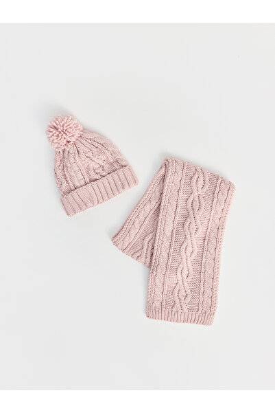LC Waikiki Girls' Knitwear Beanie and Scarf