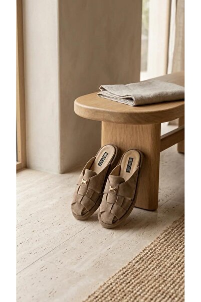 Ms Premium 40254 Genuine Leather Women's Slippers