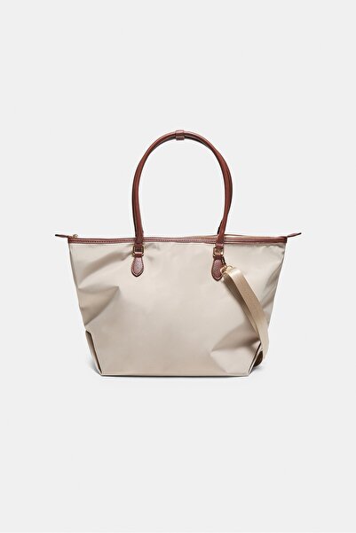 Stradivarius Kontrast omuz askılı süet shopper çanta