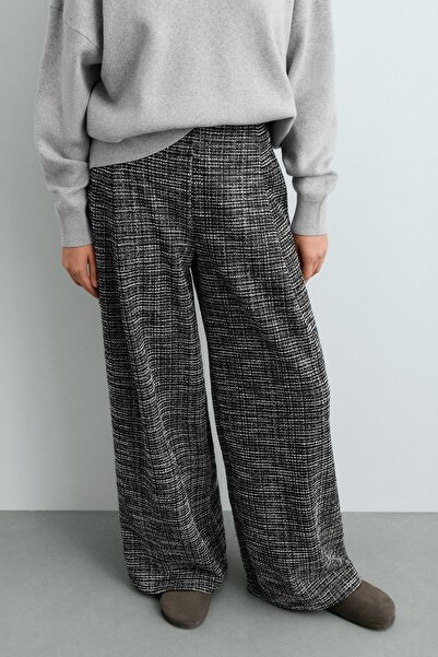 Oysho Wide leg Rib mix pantolon