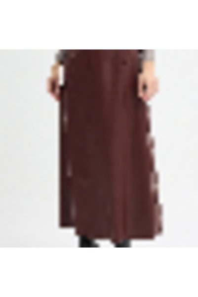 Guzella Premium Synthetic Leather Front Zippered Maxi Size Skirt