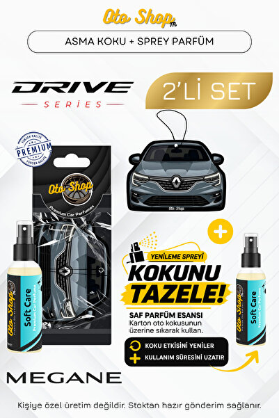OTOSHOPTR Renault Megane (Füme) + SOFT CARE 30ml SPREY PARFÜM 2'Lİ SET Oto Ar...