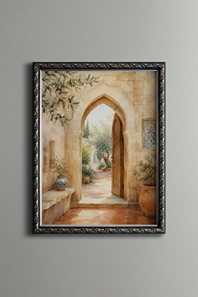 epiqart Ottoman Courtyard Gate - Vintage Patterned Painting - Fine Model