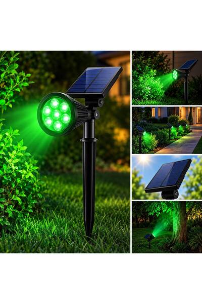 gaman Güneş Enerjili Dekoratif Yeşil LED Bahçe ve Çim Spot Lambası - Peyzaj &...