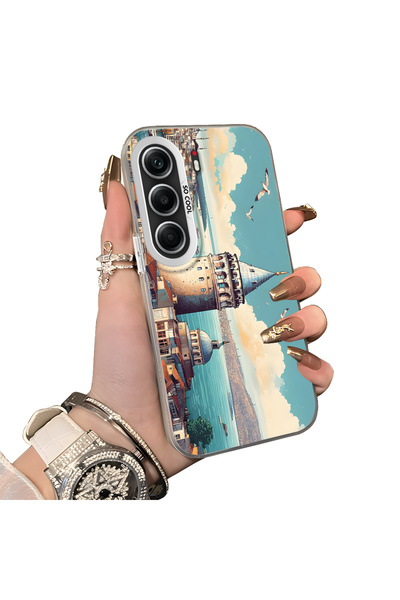 Hontinga Tecno Camon 40 Compatible Silicone Edge Hard Back Case Galata Tower ...