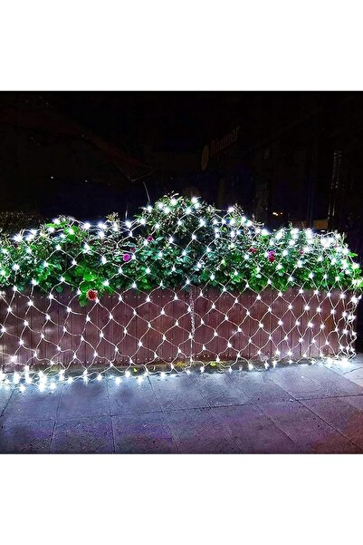 NO BRAND Plasă LED 1,5x1,5 Metri Lumini de Crăciun Tip Perdea Alb Rece EN-GRO...
