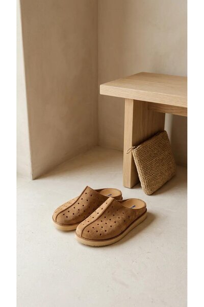 Ms Premium 23038 Genuine Leather Women's Slippers