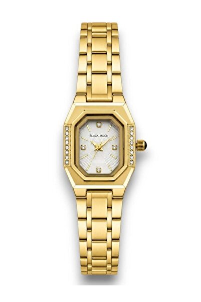 Black Moon Women's watch with a gold-colored steel strap