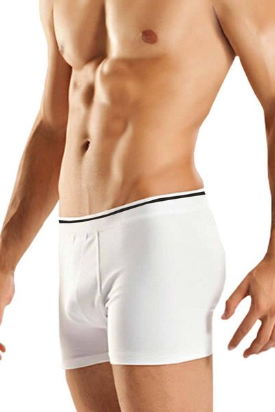 Erkek 3'lü Set Likralı Boxer- Beyaz