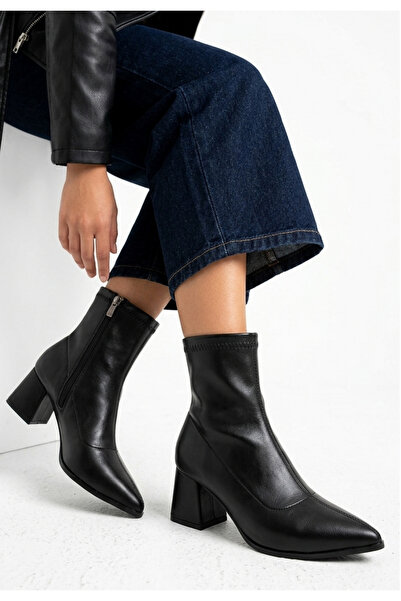 Erbilden Women's Boots Black Leather Stylish Suza