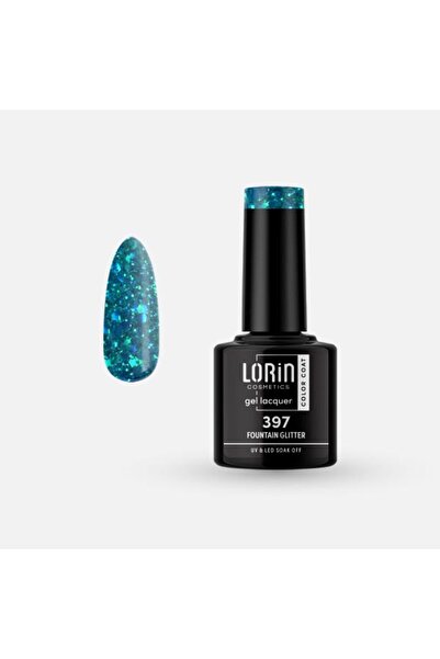 Lorin Cosmetics Lorin Ημιμόνιμο Βερνίκι Νυχιών Τζελ 8ml # 397 (Γκλίτερ Σιντρι...