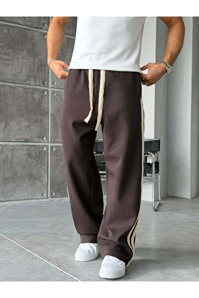 FO4RBS Straw Stripe Design Baggy Tracksuit W Brown