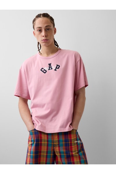 GAP Erkek Açık Pembe × Awake NY Relaxed Logo T-Shirt