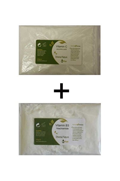 Nature Body Σκόνη Βιταμινών (Βιταμίνη C (Ασκορβικό οξύ) 100γρ + Βιταμίνη B3 (...