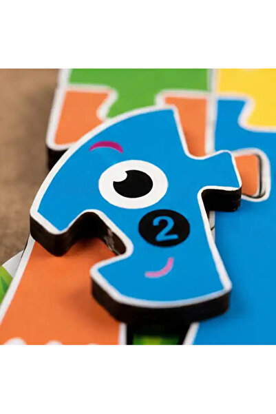 Hopiers Wooden Elephant Figure Puzzle – 1-10 Number Matching Game