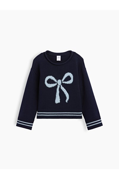 GAP Kız Bebek Lacivert Boxy Rollneck Kazak