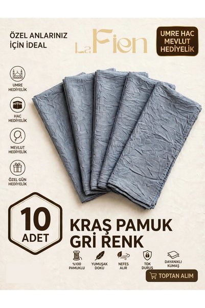 La Fien Bamboo Kashmir Solid Color Stitched Cotton Scarf (10 Pcs) 100X100Cm