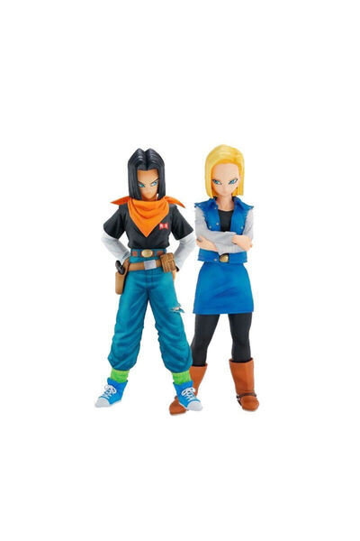 BANDAI 01 و 02 مجسمات أكشن أندرويد 17 و 18 من أنمي دراغون بول زد، مقاس 24 سم،...