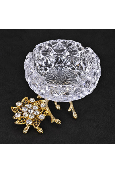 Elta Collection Crystal Ashtray Decorative Glass Ashtray Stylish Design Deskt...