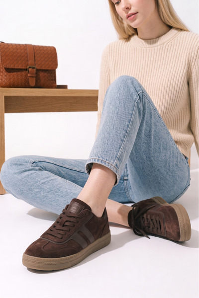 DOCKA Kadın Low-Top Düz Taban Retro Spor Ayakkabı Sneaker Mİ6/S025