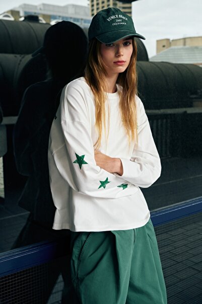 Pull & Bear Los Angeles grafik baskılı oversize tişört