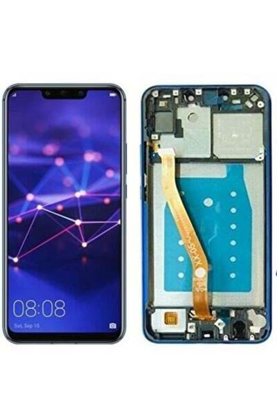 Huawei Mate 20 Lite Çıtalı Yenilenmiş Mavi Uyumlu LCD Ekran Dokunmatik