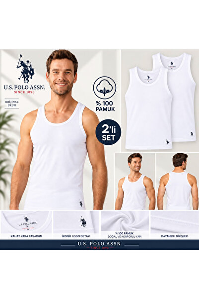 U.S. Polo Assn. Men'S, 100% Cotton, 2-Piece Undershirts (Boxed)